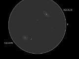 NGC 4274 en NGC 4278 (Com) 14" - 100x