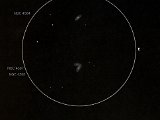 NGC 4564, 4567 en 4588 (Vir) 14" = 100x